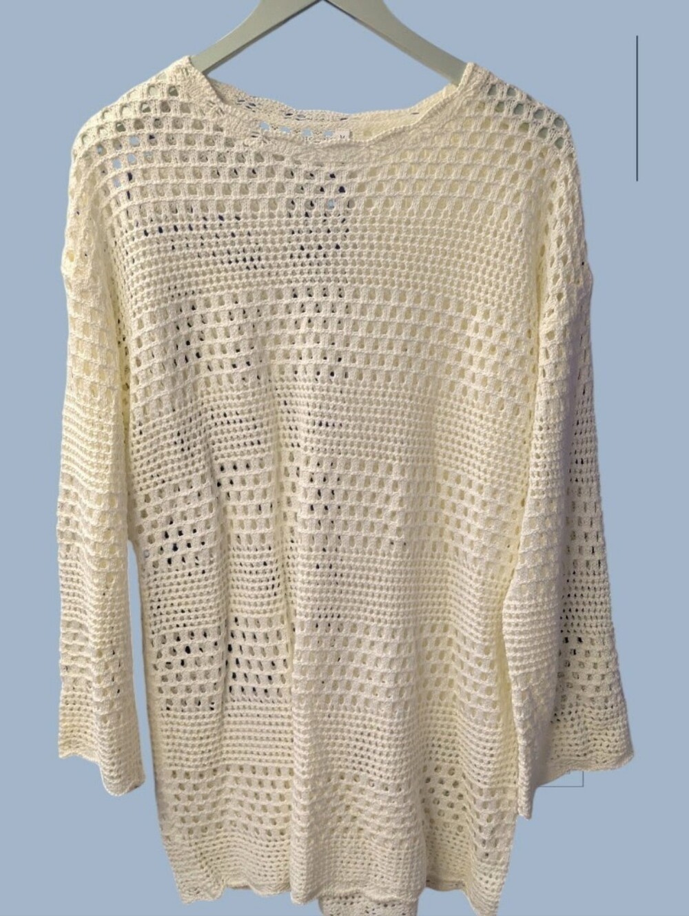 Open-Knit Cream Women's Sweater